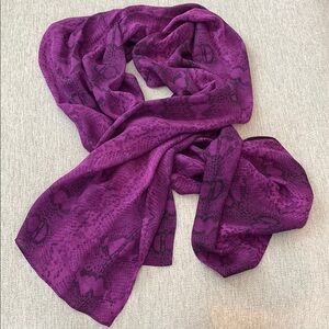 WHBM Purple Silk Scarf